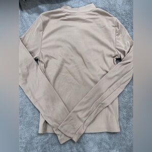 Tan mock neck